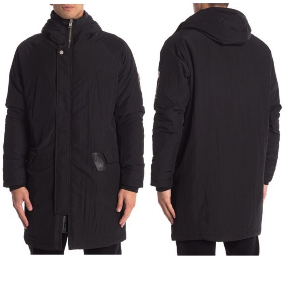 Slate & Stone Jay Hooded Hidden Zip Front Jacket